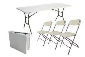 Table et chaise pliante