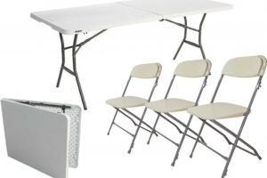 Tables et chaises pliantes de réception