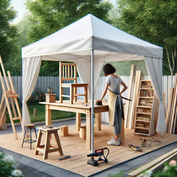 Barnum pliant bricolage